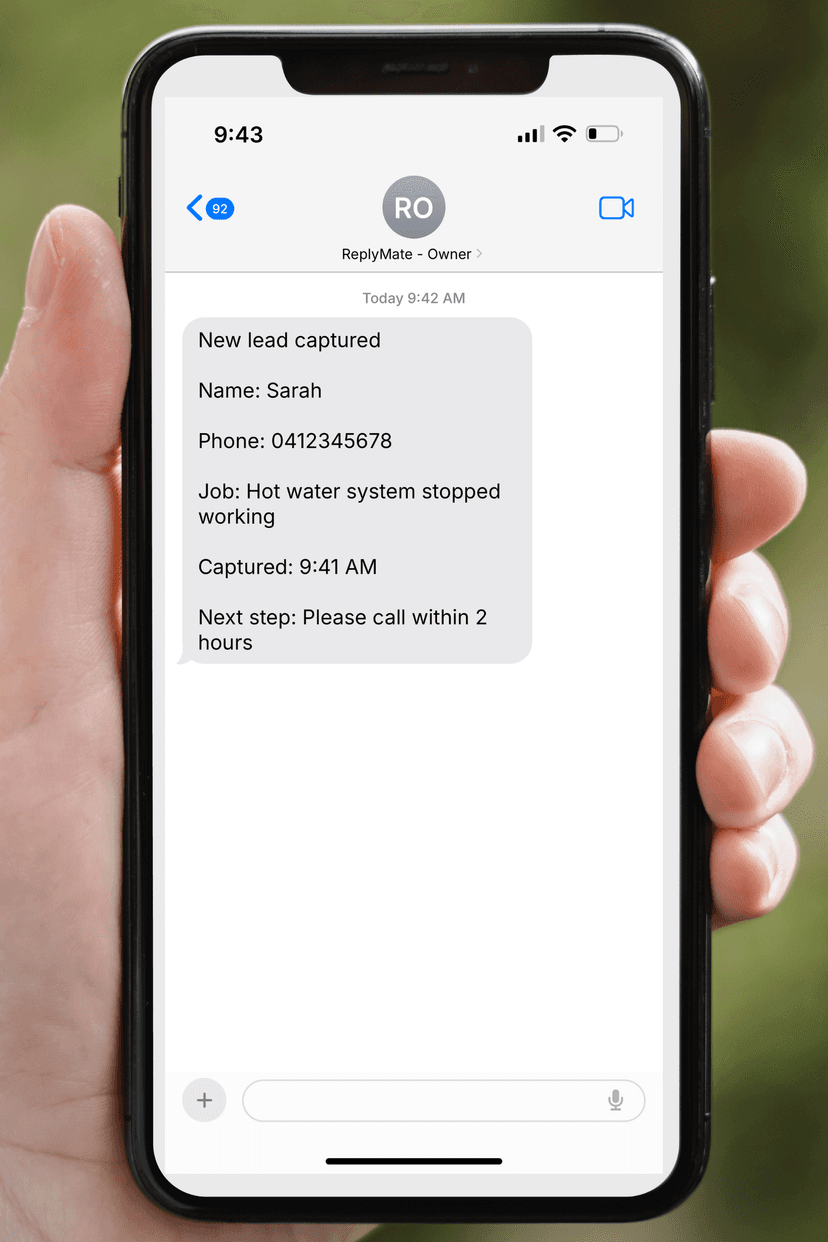 Owner message view
